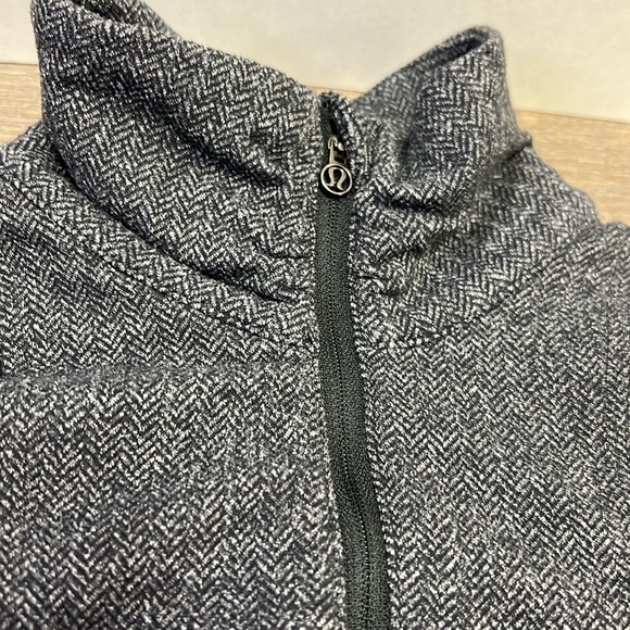 Lululemon Kanto Catch Me 1/2 Zip Heathered Herringbone Pullover Top Size 4 - Picture 5 of 10